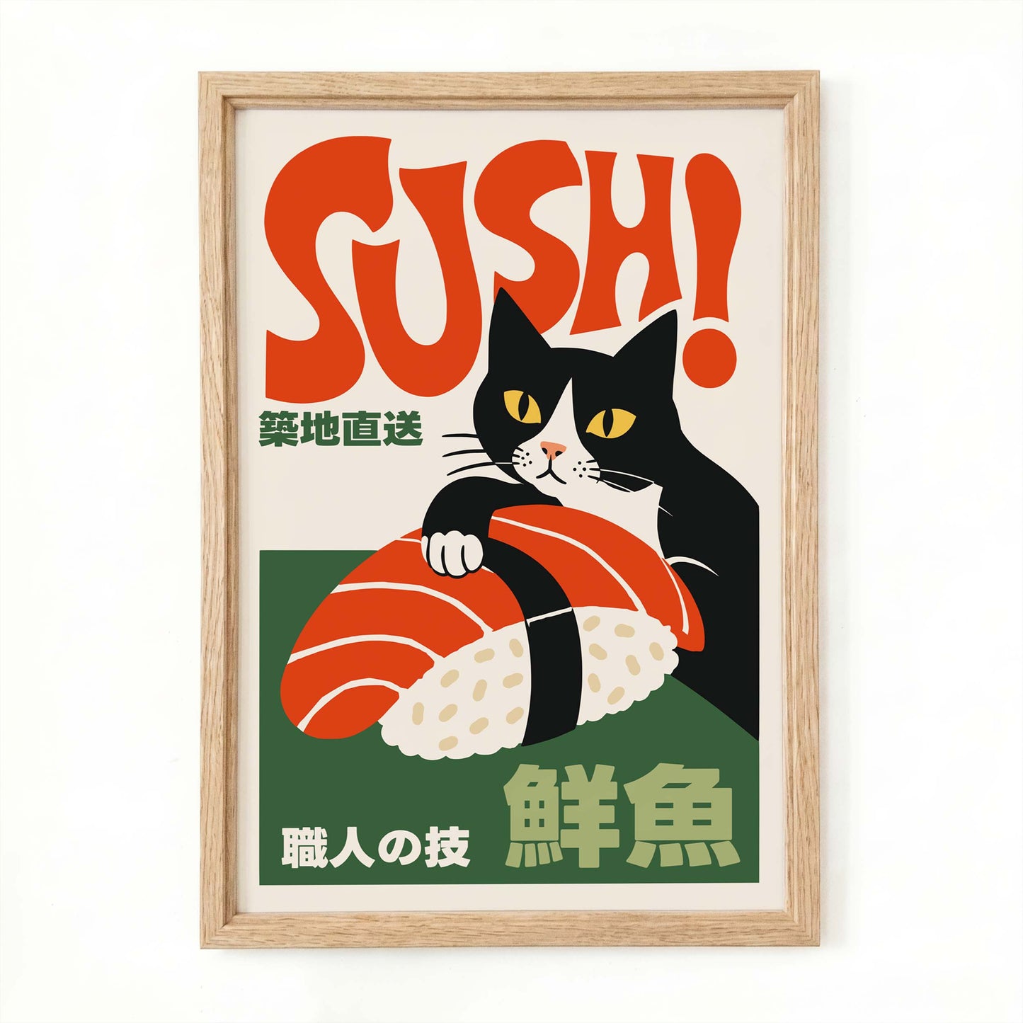 Sushi Cat Wall Art