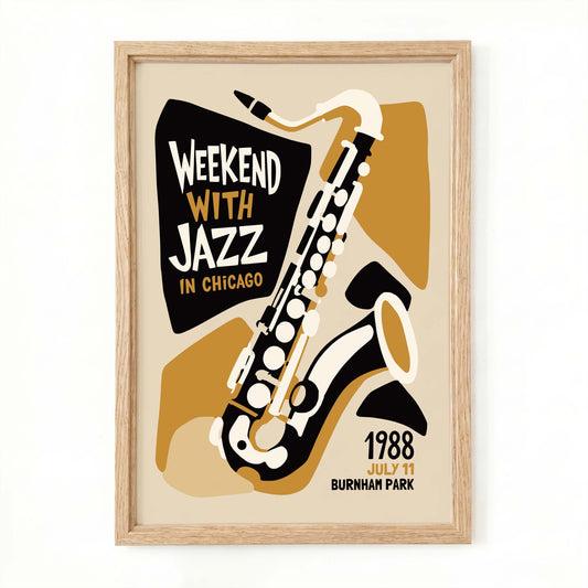 Weekend Jazz Print Living Room Office