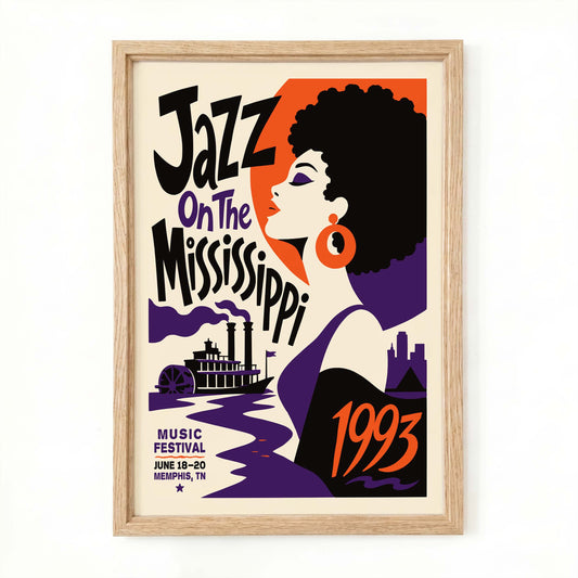 Jazz On The Mississippi Poster