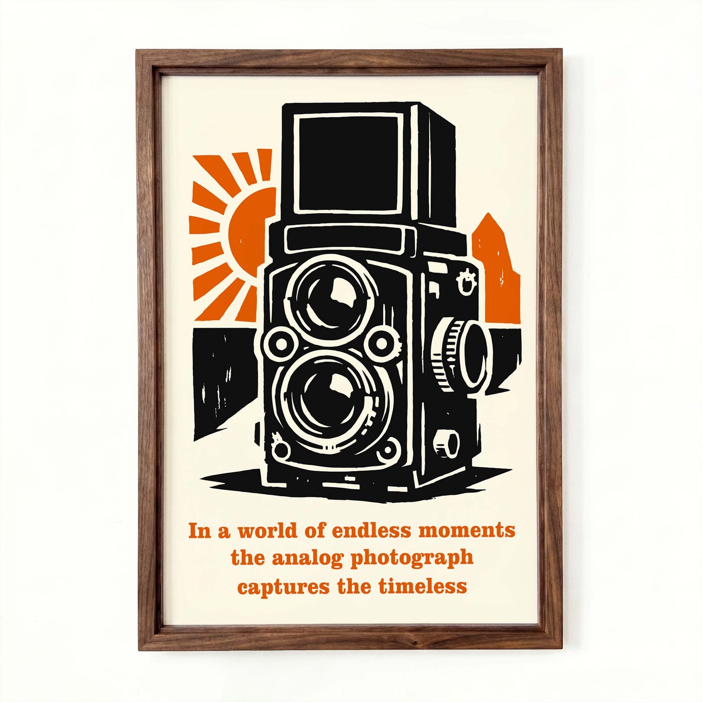 Vintage Twin Lens Camera Photography Poster