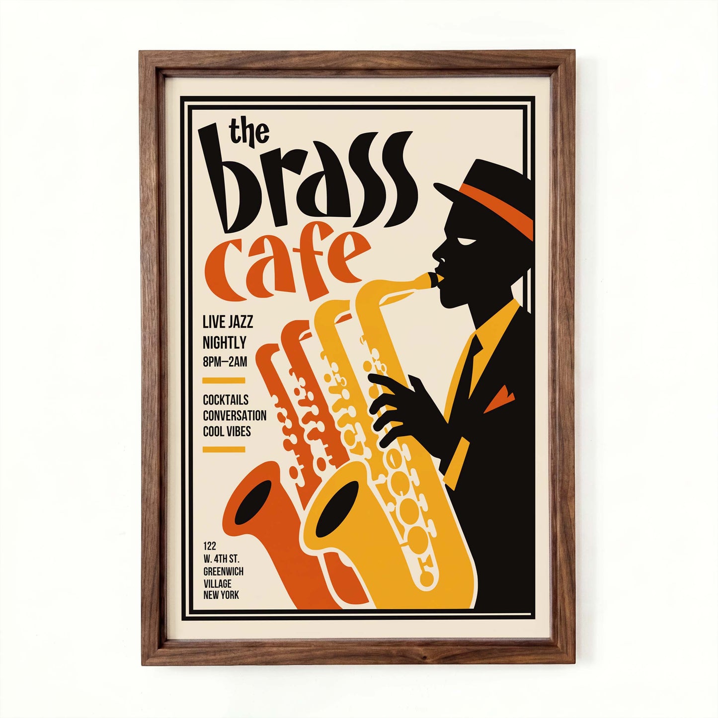 The Brass Cafe Live Jazz Poster