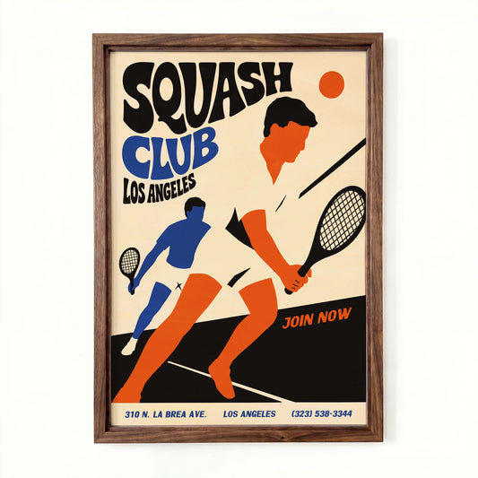 Squash Club Fitness Room Print
