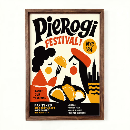 Pierogi Festival Print Kitchen Dining Room