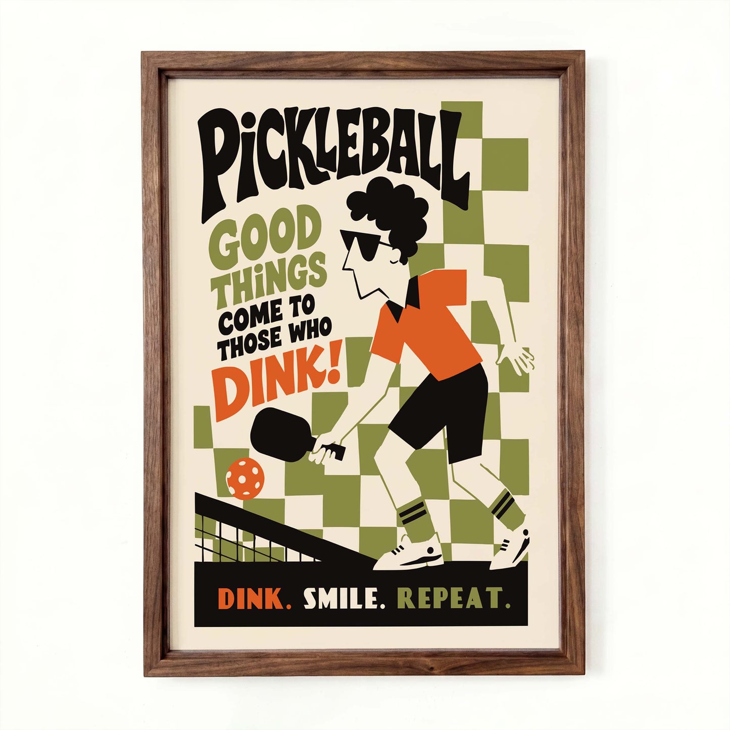 Grafika ścienna do pokoju gier w pickleball