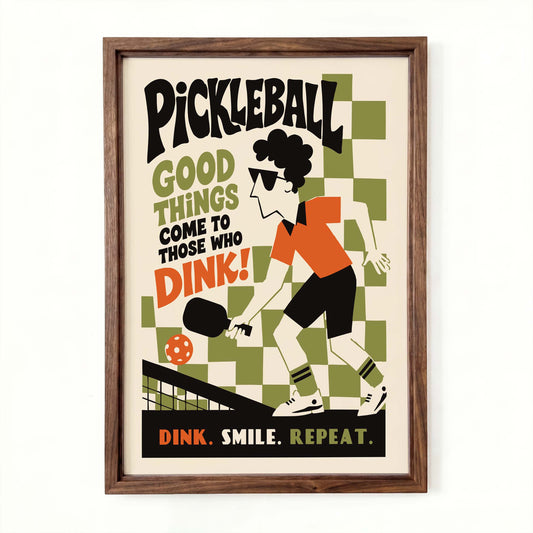 Pickleball Game Room Wall Art