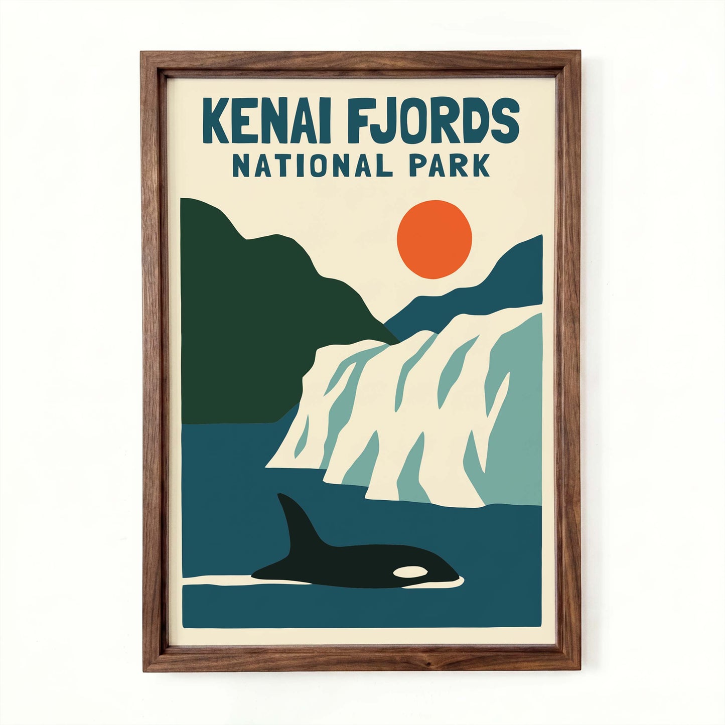 Kenai Fjords National Park Orca Poster
