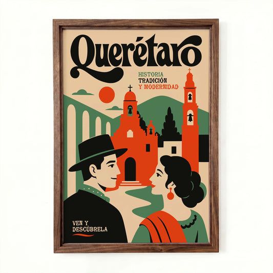 Queretaro Mexico Travel Poster