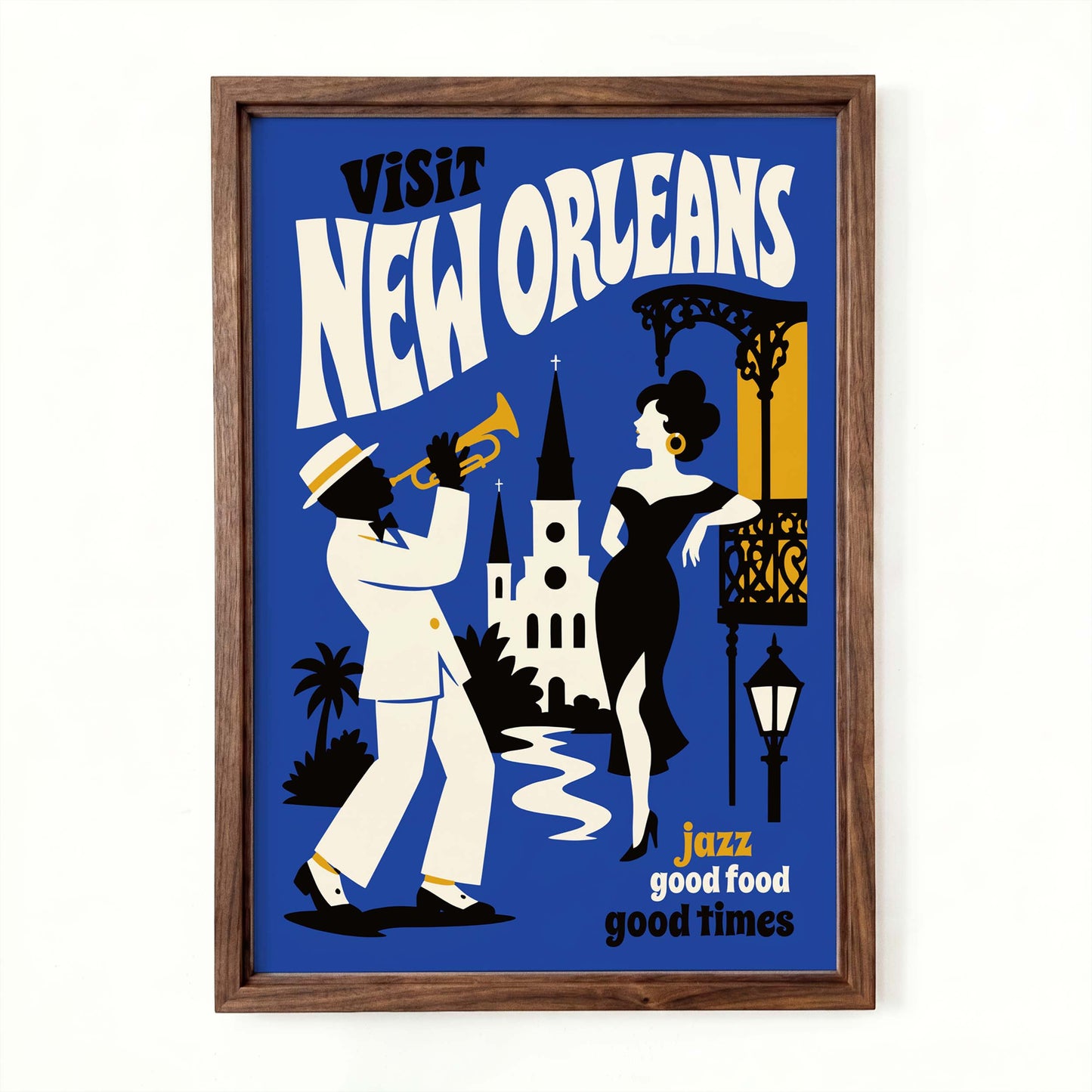 New Orleans Jazz Travel Vintage Poster
