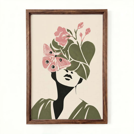Butterfly Woman Poster For Bedroom