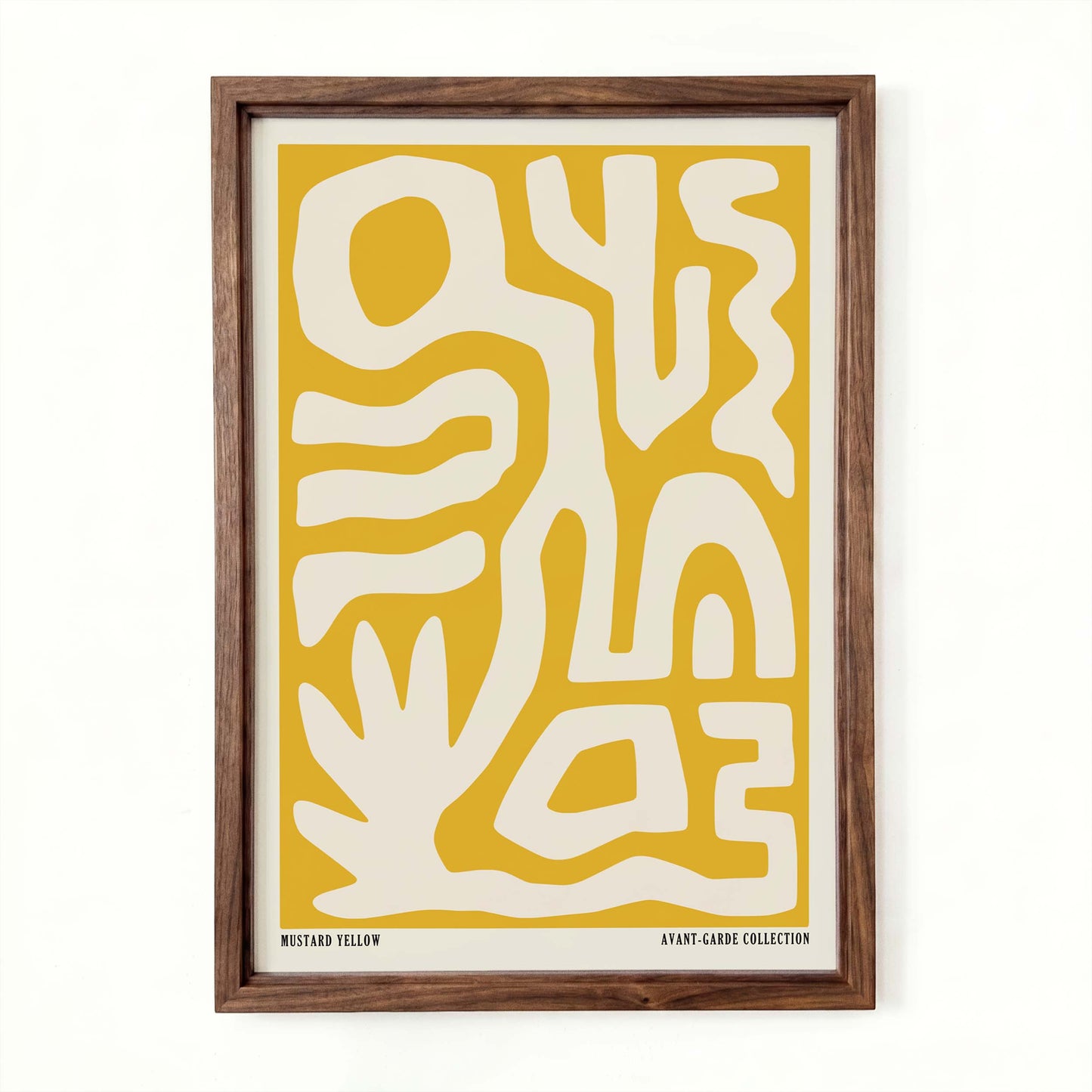 Mustard Yellow Abstract Print