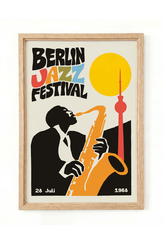 Berlin Jazz Festival Vintage Music Poster Print