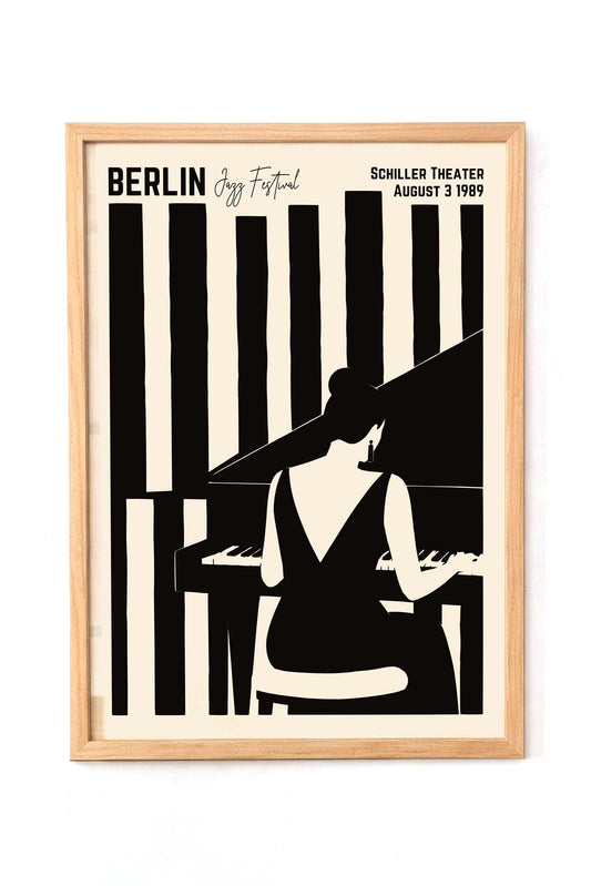 Berlin Jazz Festival Piano Poster Print