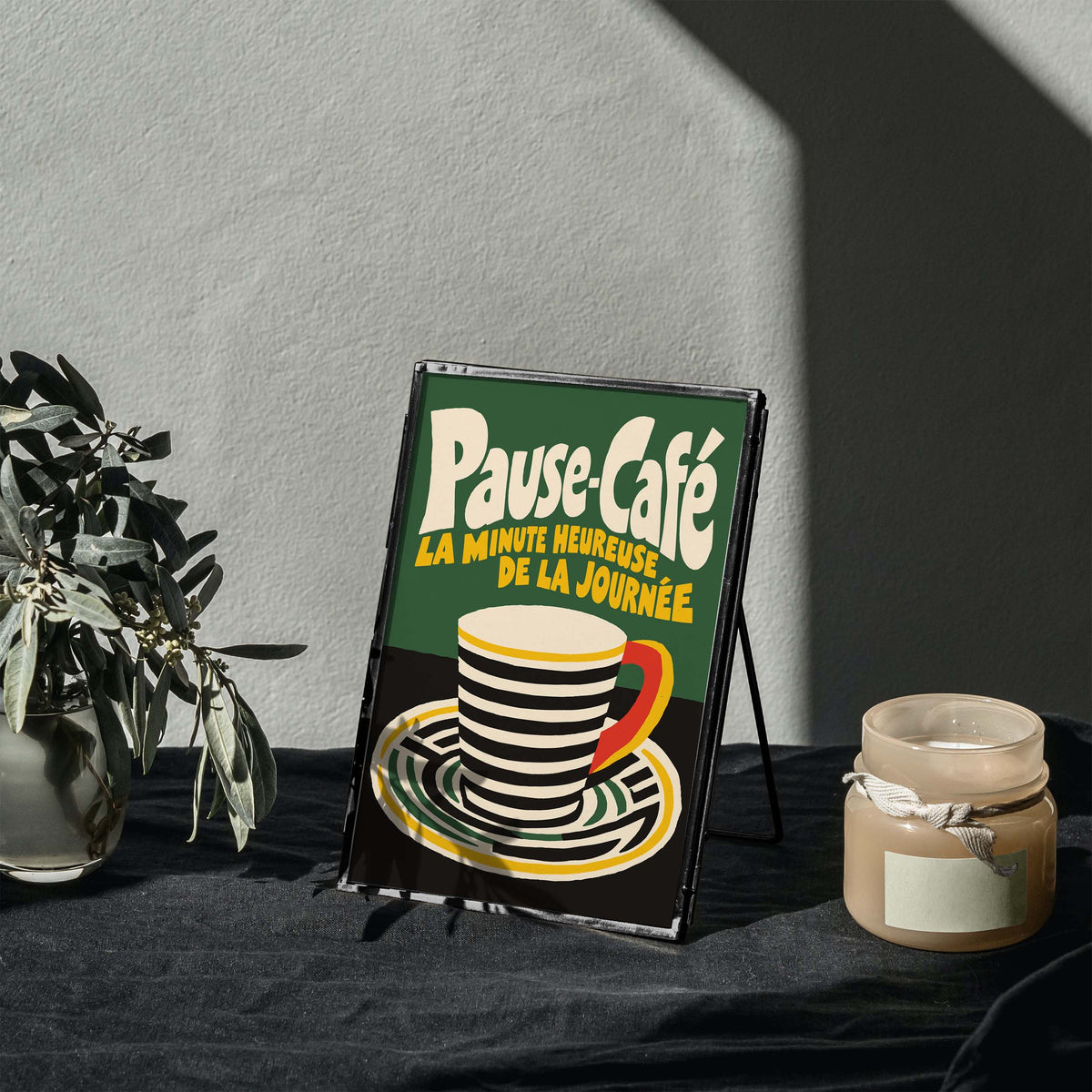 Pause Café Coffee Wall Art Print