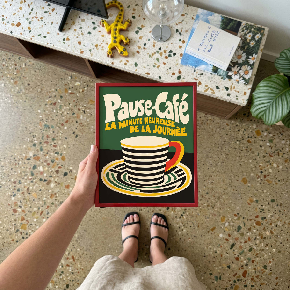 Pause Café Coffee Wall Art Print