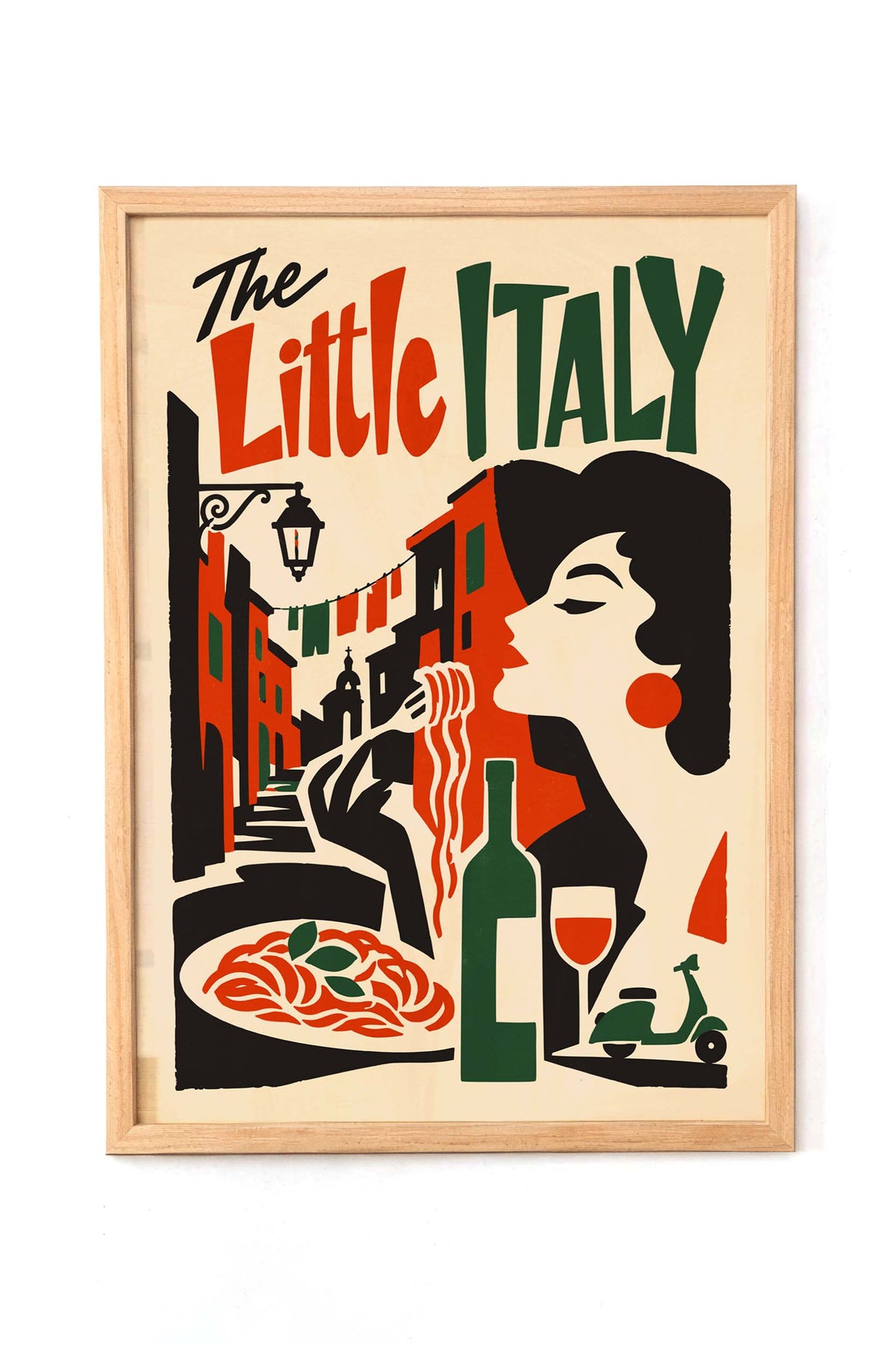 Little Italy Italian Food Travel Wall Art Print
