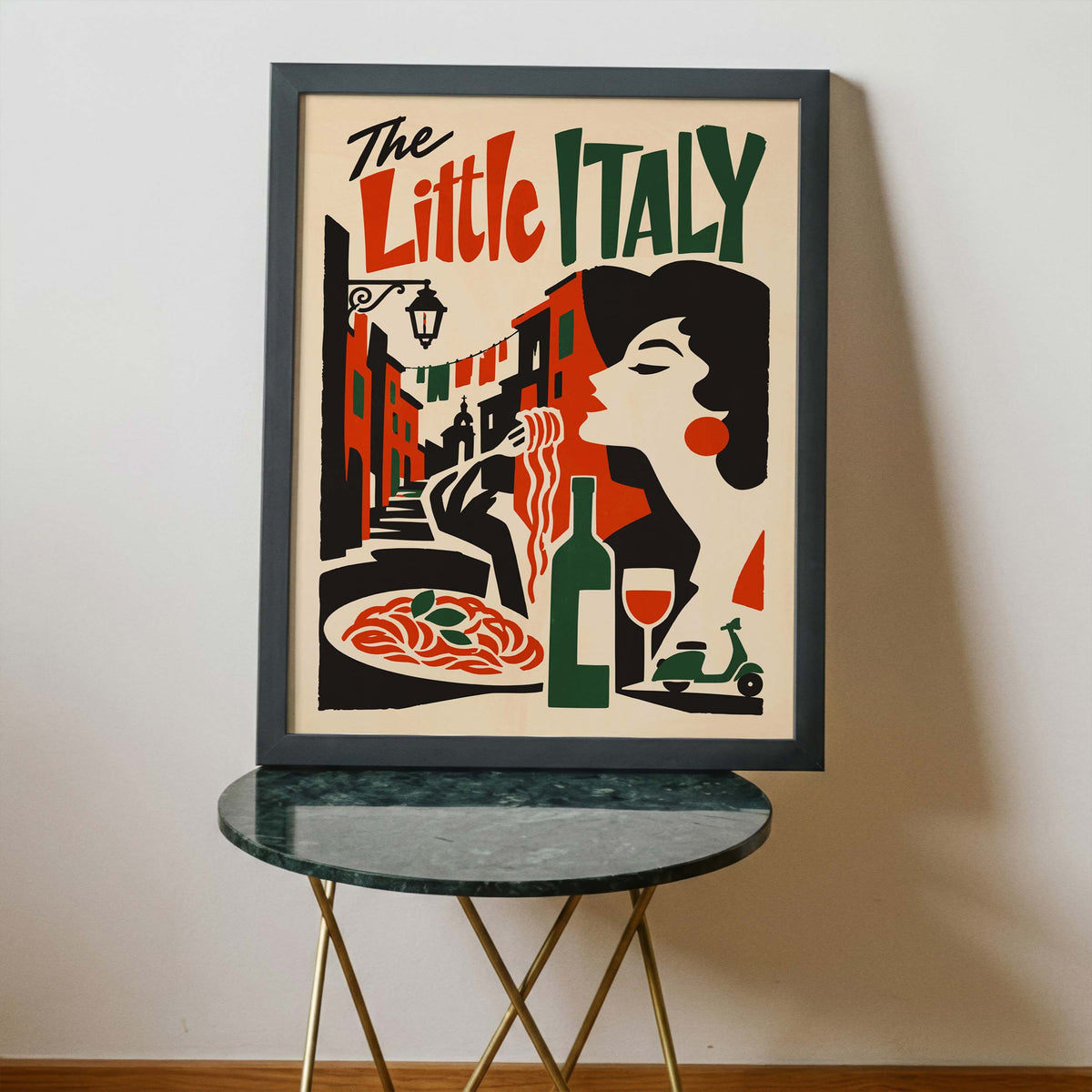 Little Italy Italian Food Travel Wall Art Print