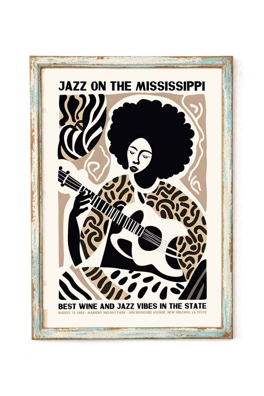Jazz On The Mississippi Poster