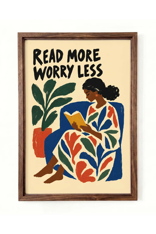 Woman Reading Book Wall Art