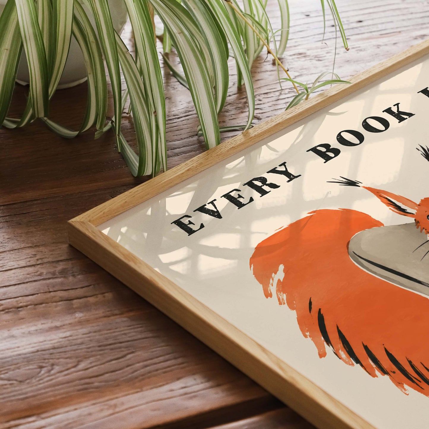 Squirrel Reading Book Poster