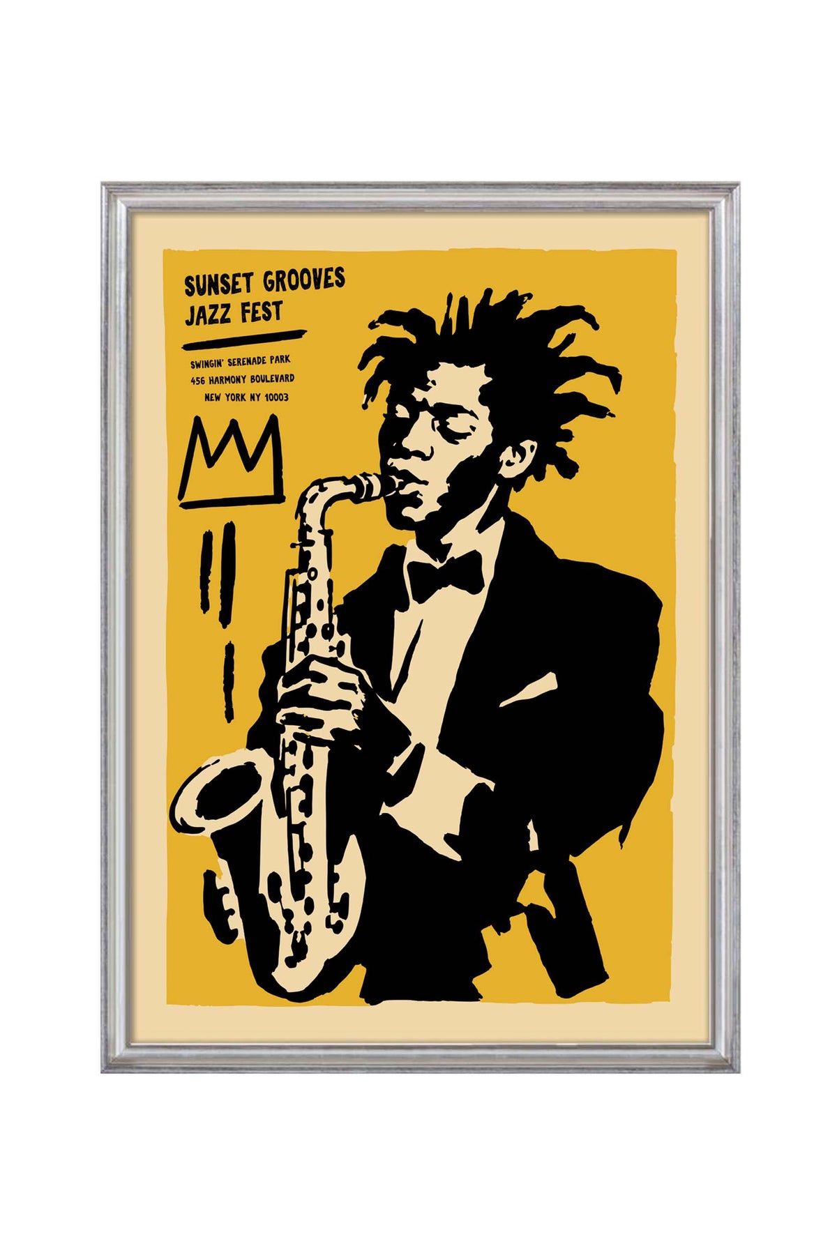 Sunset Grooves Jazz Saxophone Poster