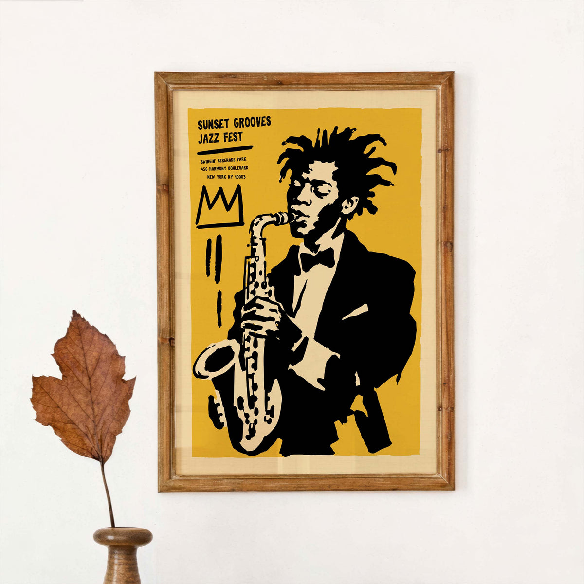 Sunset Grooves Jazz Saxophone Poster