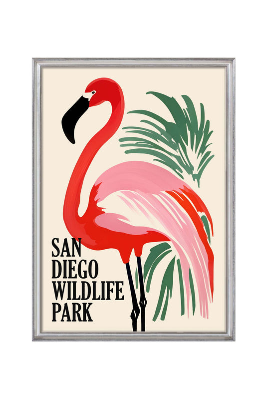 Flamingo Wildlife Park Wall Art Print