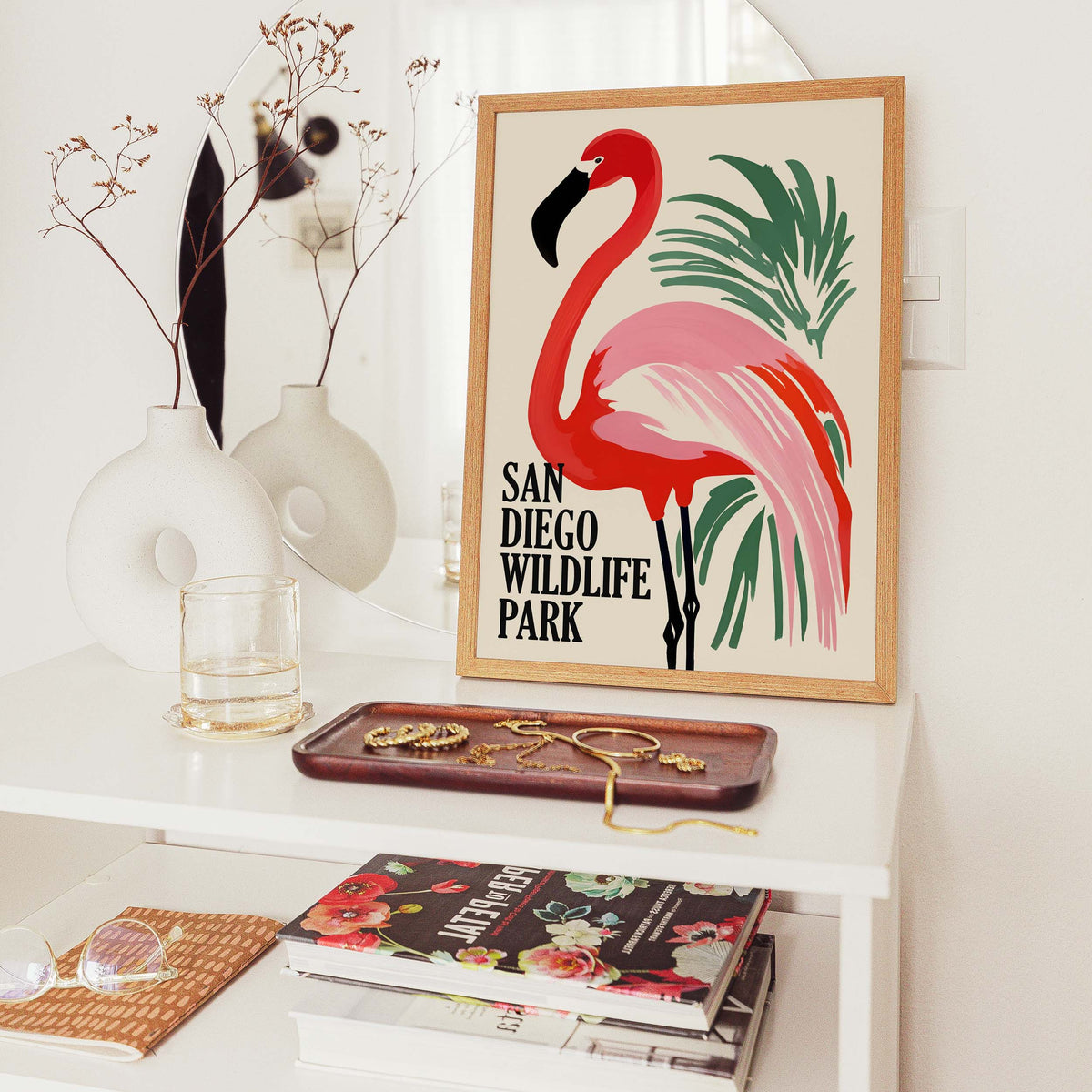 Flamingo Wildlife Park Wall Art Print