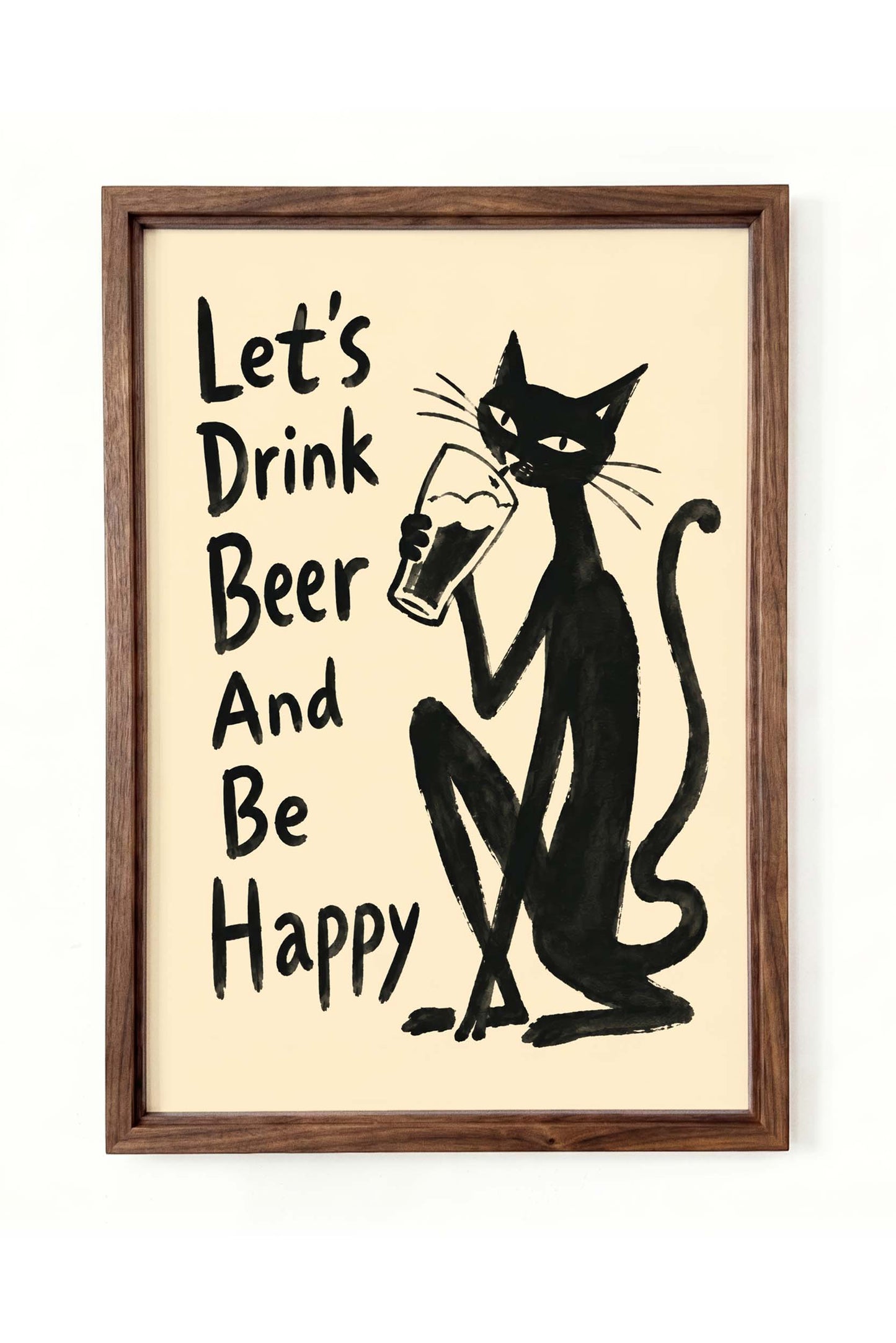 Japanese Cat Beer Poster