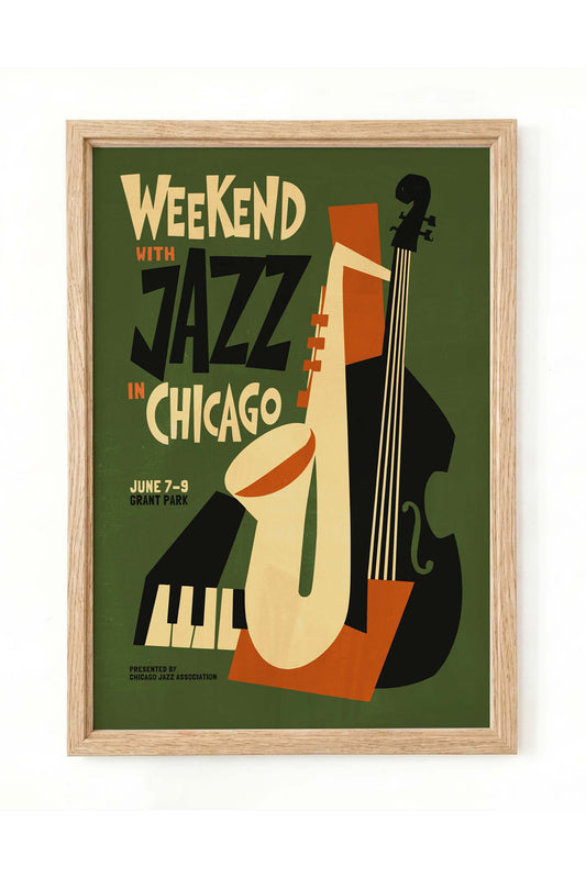 Chicago Jazz Weekend Poster Print