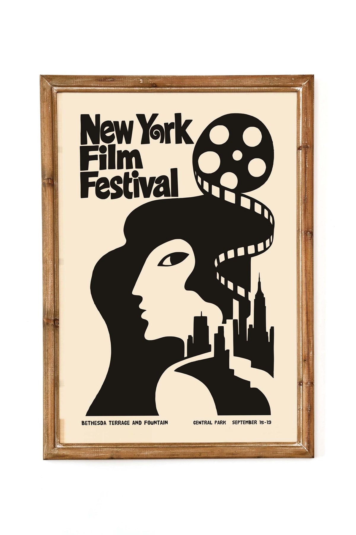 New York Film Festival Vintage Movie Poster Print