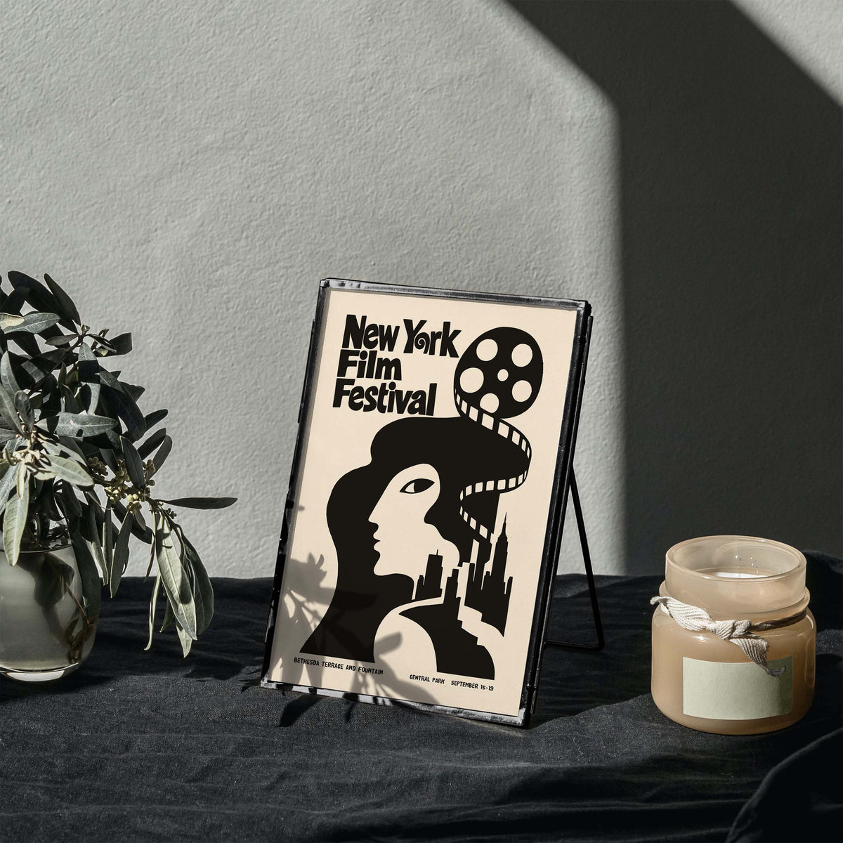 New York Film Festival Vintage Movie Poster Print