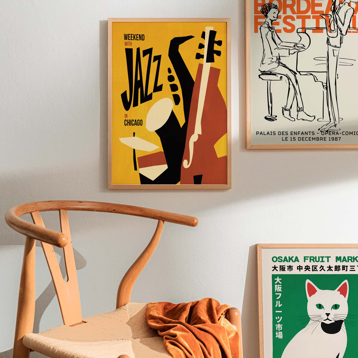 Chicago Jazz Instruments Wall Art