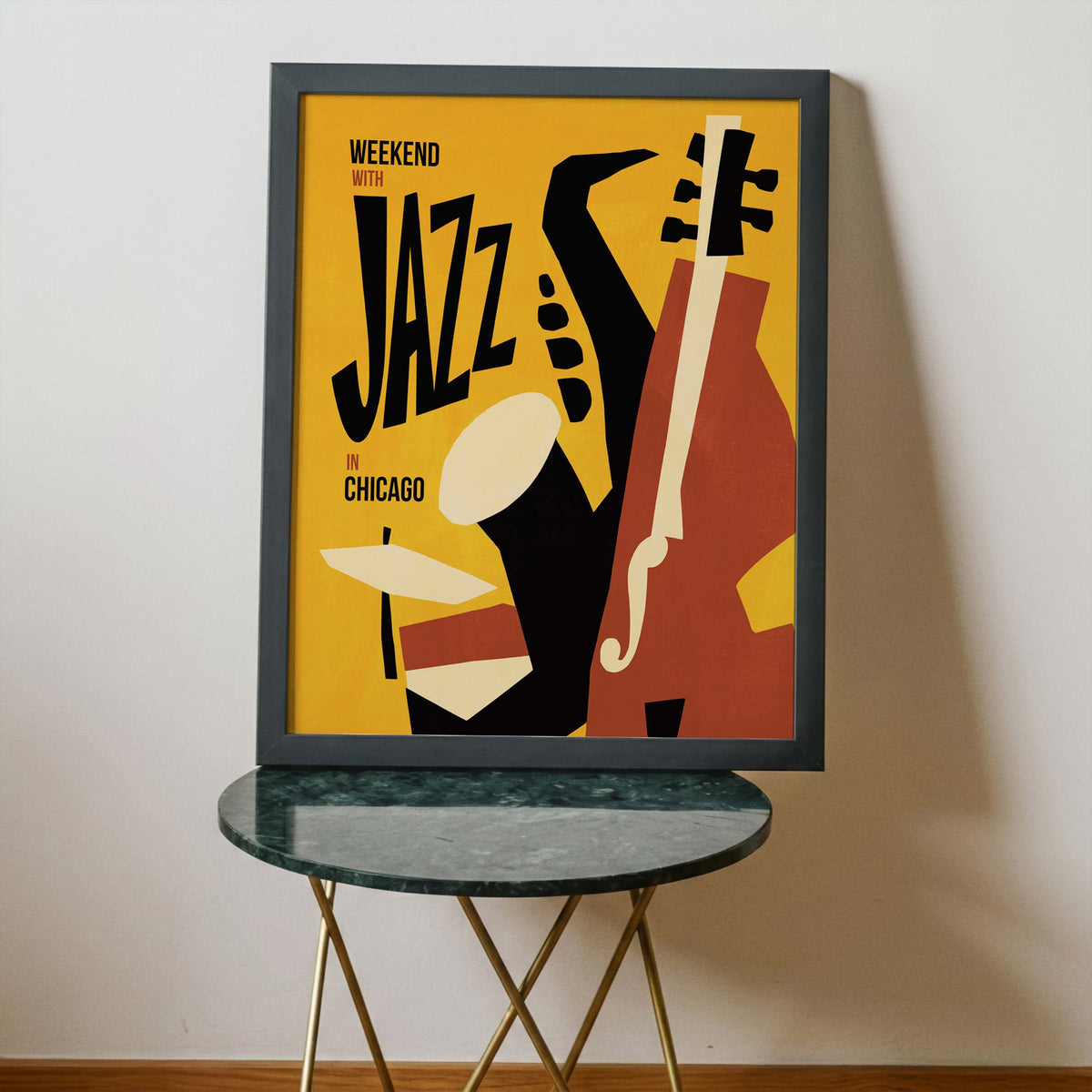 Chicago Jazz Instruments Wall Art