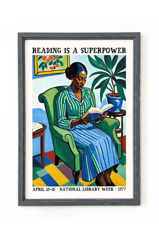 Reading Is A Superpower Library Poster Print