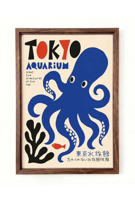 Tokyo Aquarium Octopus Poster Print