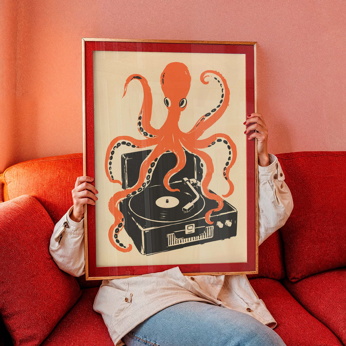 Octopus Turntable Wall Art Print