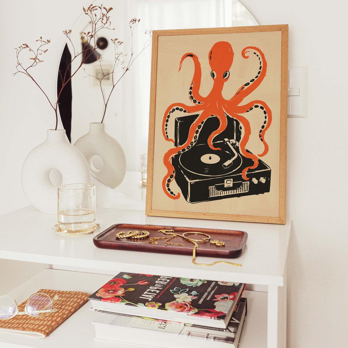 Octopus Turntable Wall Art Print
