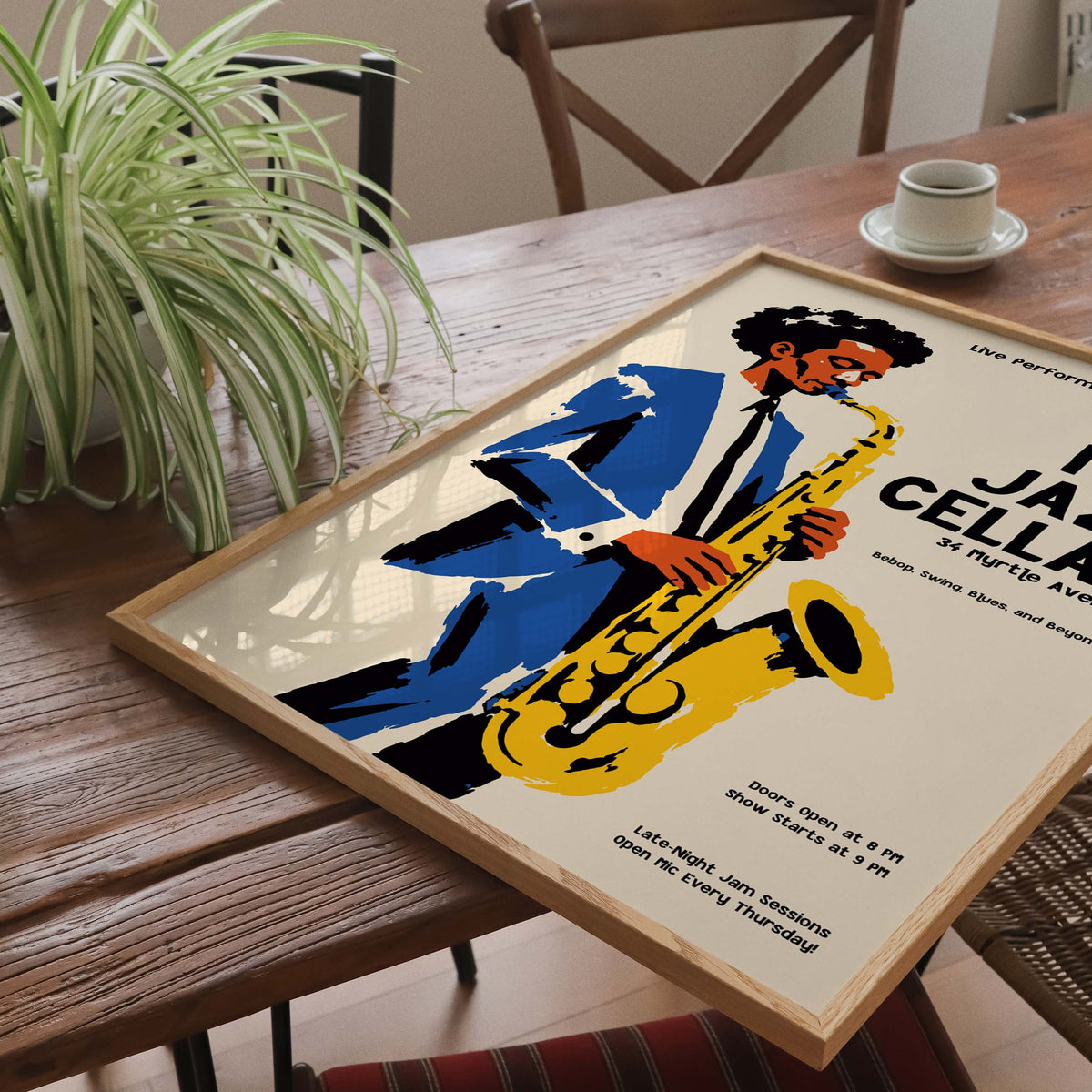 NYC Jazz Club Saxophone Wall Art