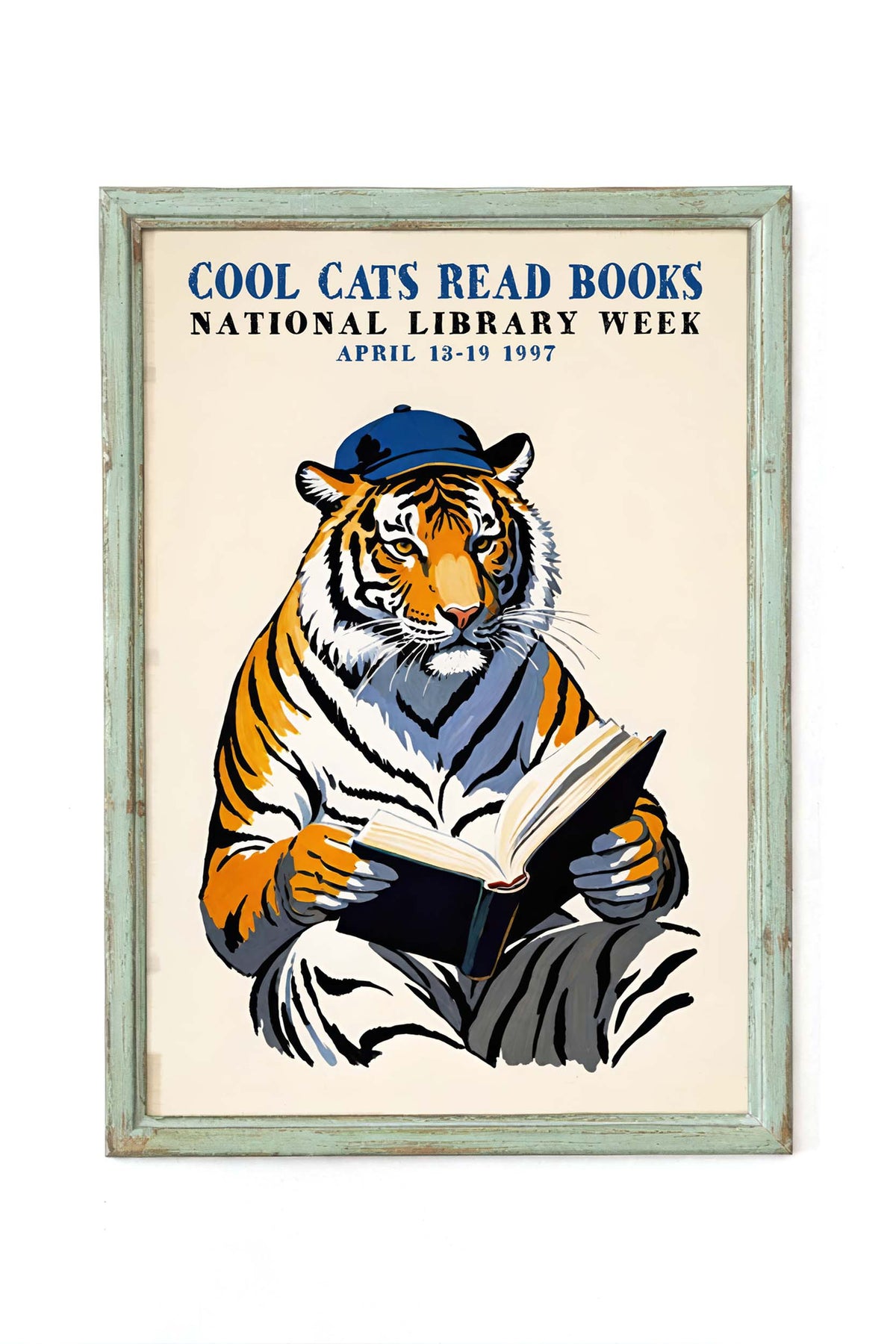 Cool Cats Read Books Poster