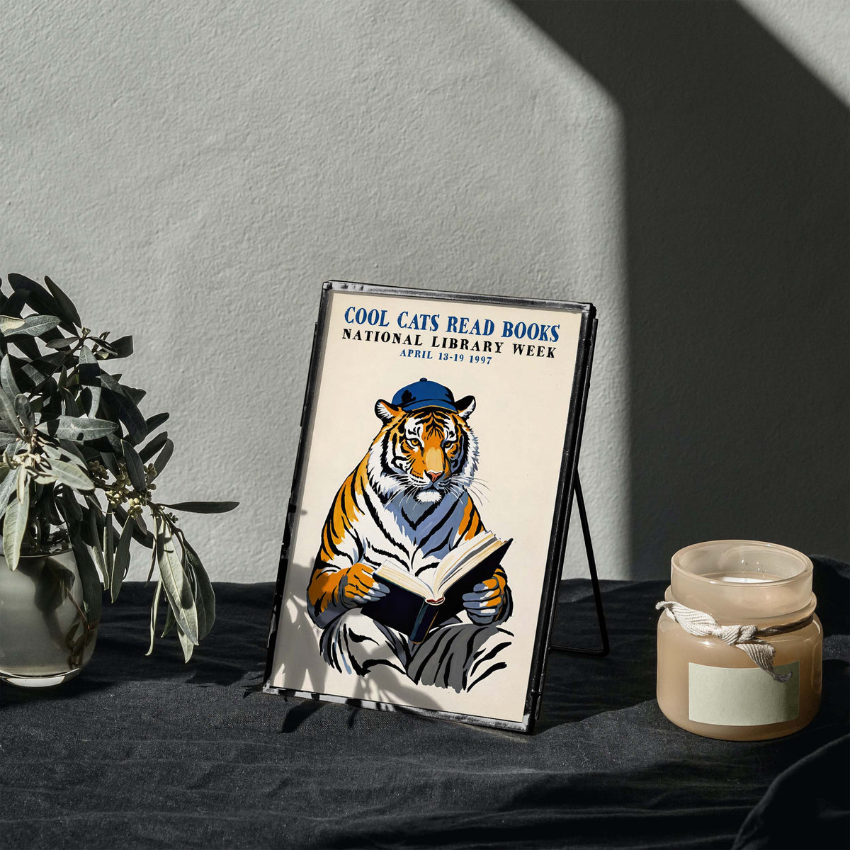 Cool Cats Read Books Poster