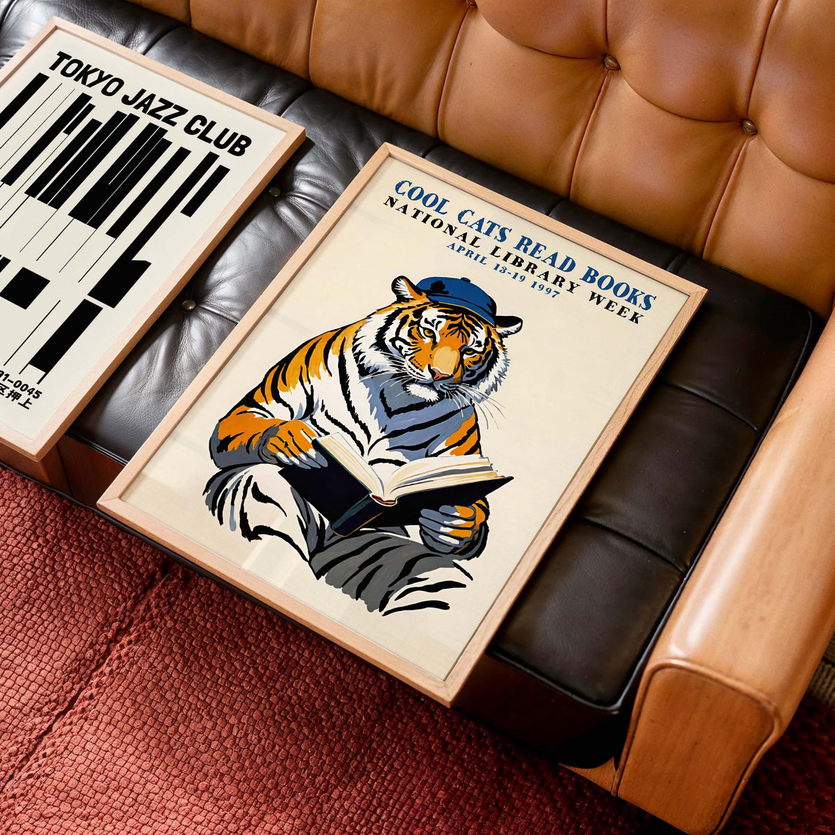 Cool Cats Read Books Poster