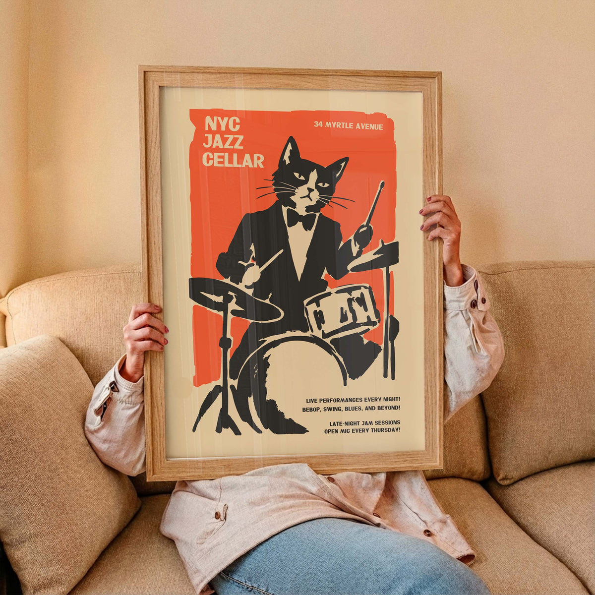 NYC Jazz Cellar Poster