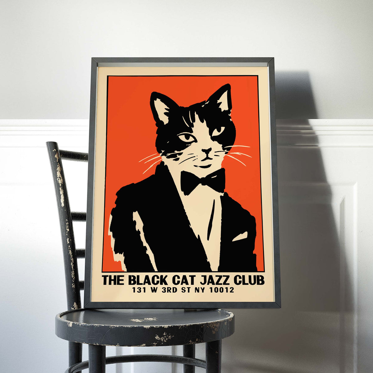 Black Cat Jazz Club Poster Print