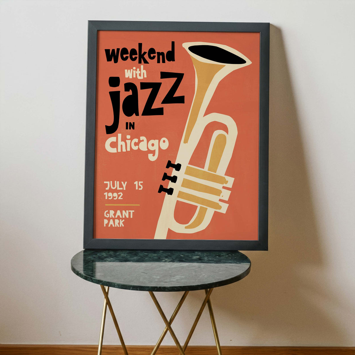 Jazz Chicago Trumpet Poster