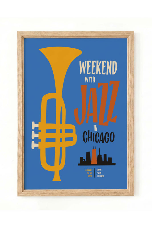 Weekend Jazz Chicago Wall Print