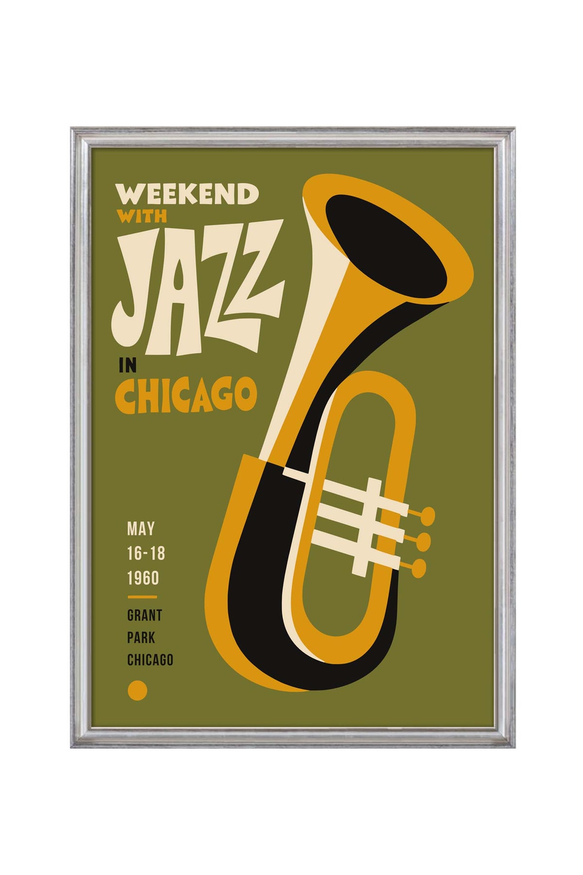 Jazz Chicago Tuba Wall Print
