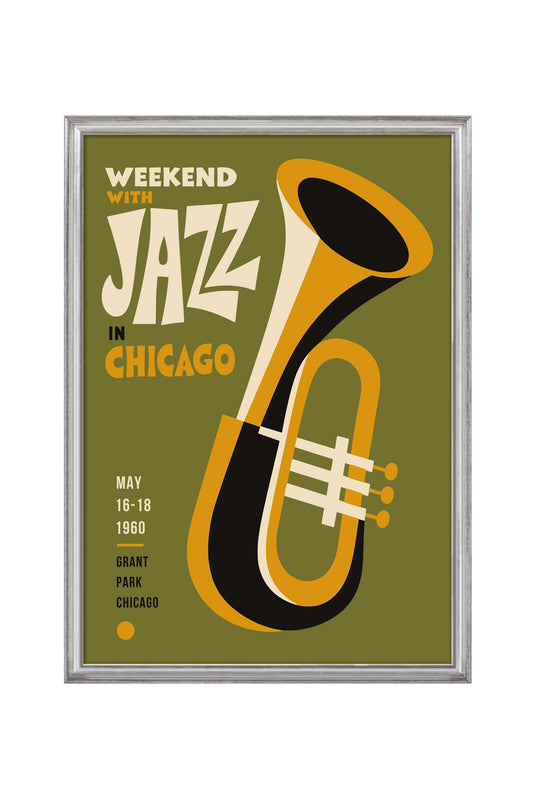Jazz Chicago Tuba Wall Print