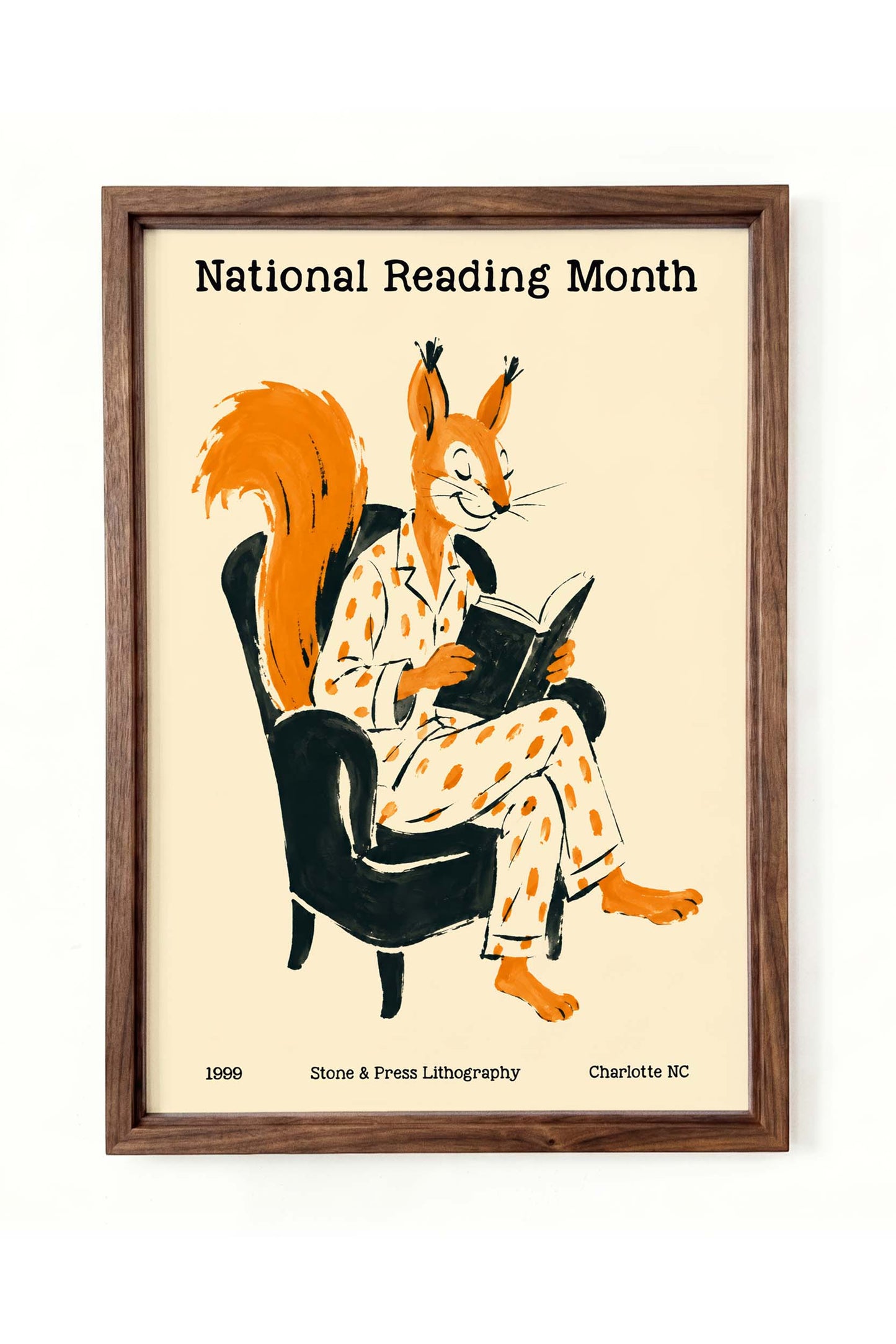 National Reading Month Squirrel Poster