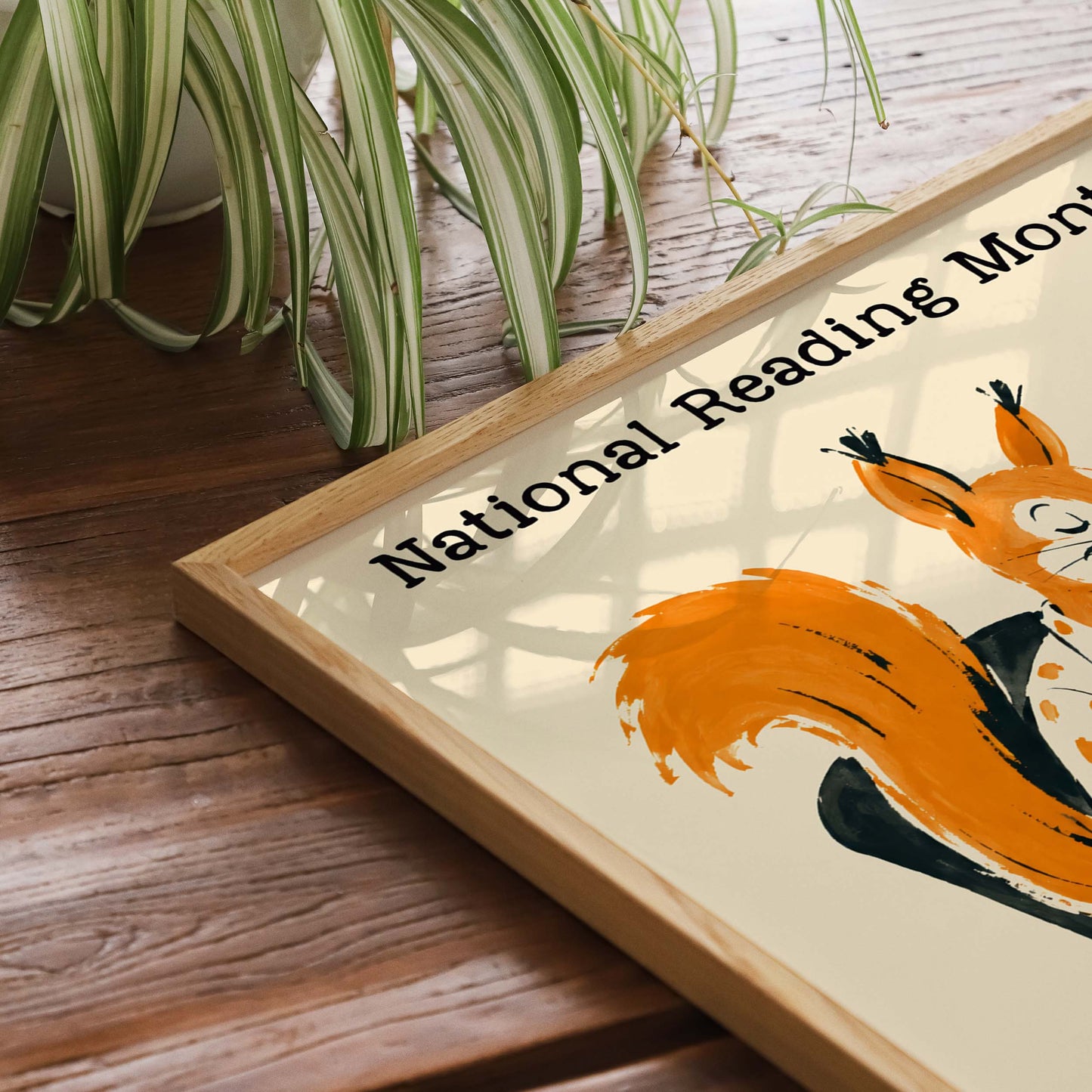 National Reading Month Squirrel Poster