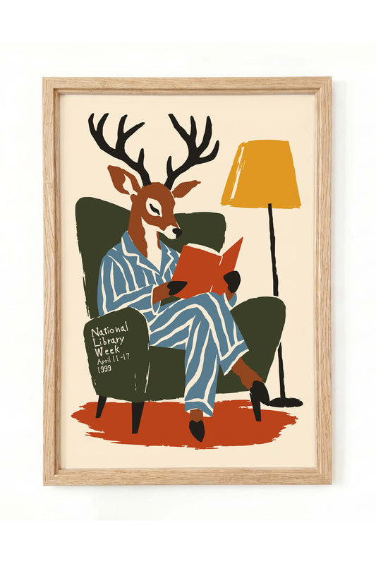 Reading Deer Library Poster Print
